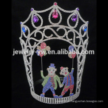 Big Beauty Pageants Rhinestone Tiaras Grande Alto Cristal AB Coroas